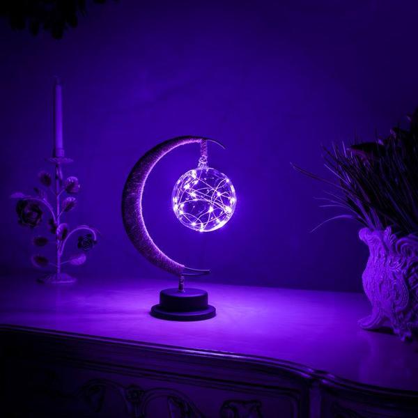 Hanging moon lamp for a magical atmosphere