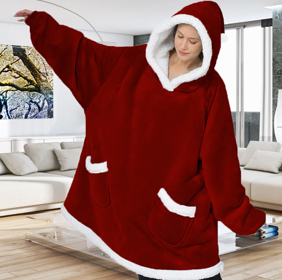 Giant plaid hoodie ultra comfortable for total relaxation