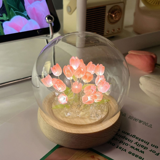 DIY tulp lamp om te monteren – Zachte bloemlicht 