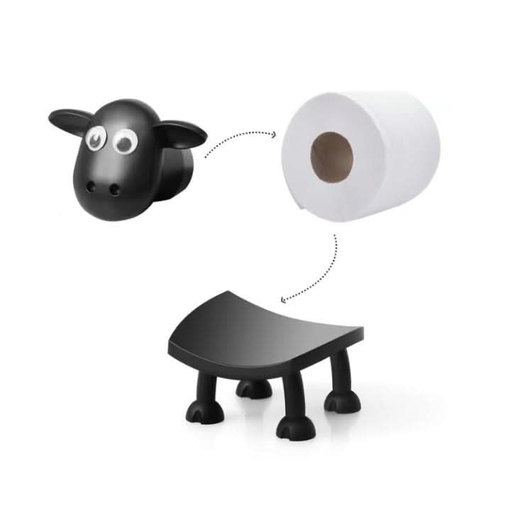 Toilettenpapierhalter in Form eines Schafes 