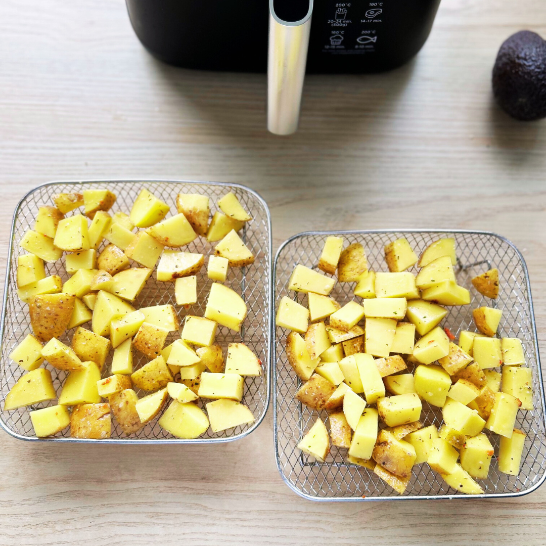 Stackable baskets for even air cooking (x3) 