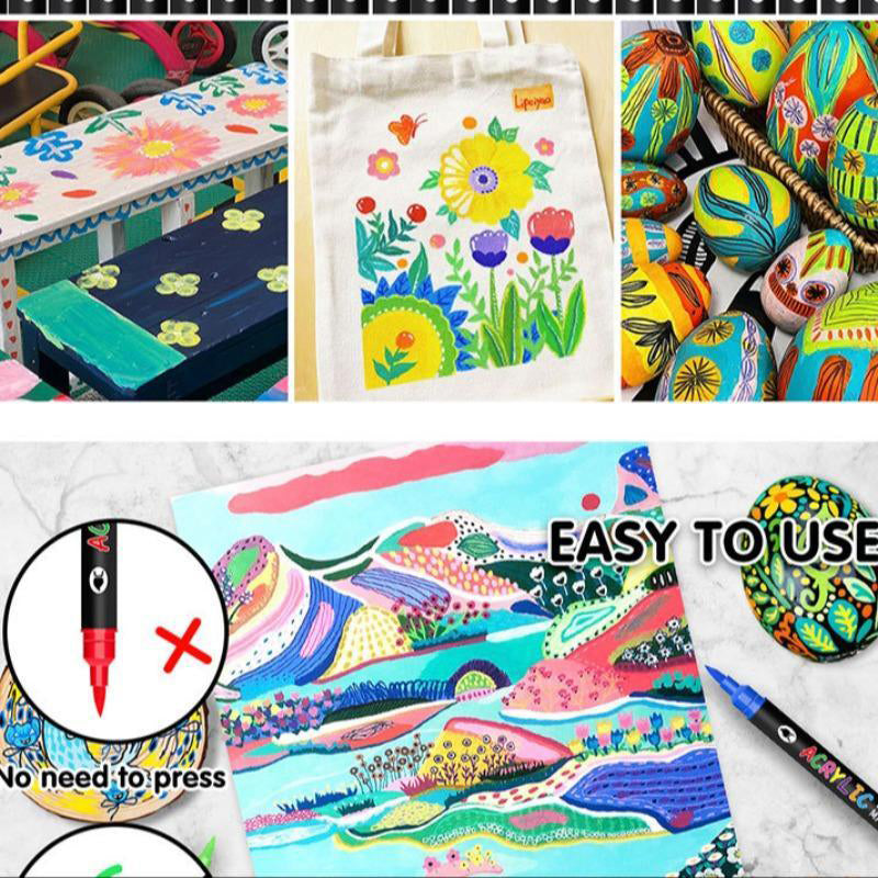 أقلام طلاء أكريليك لإبداعات نابضة بالحياة