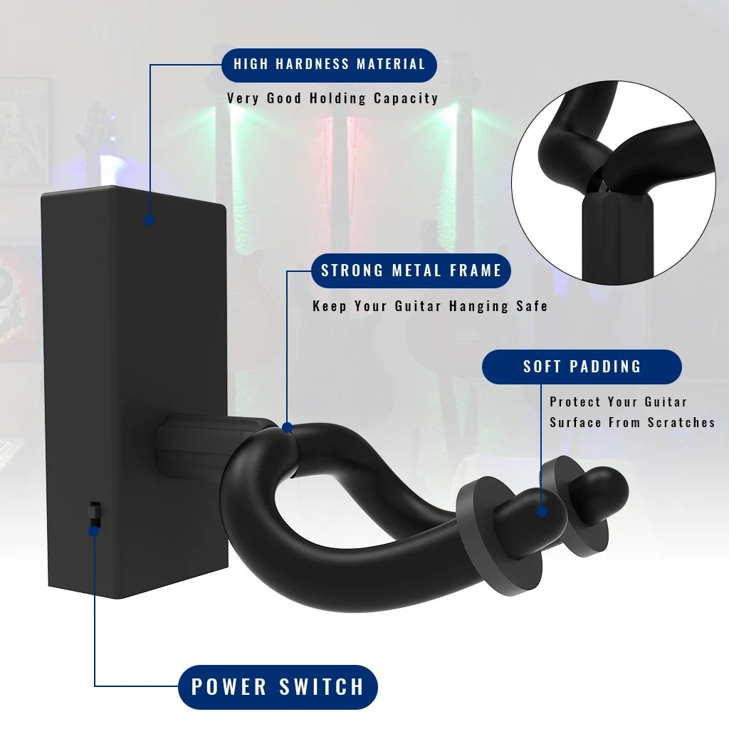 Veggfeste for LED til gitar – Lys opp instrumentet ditt 