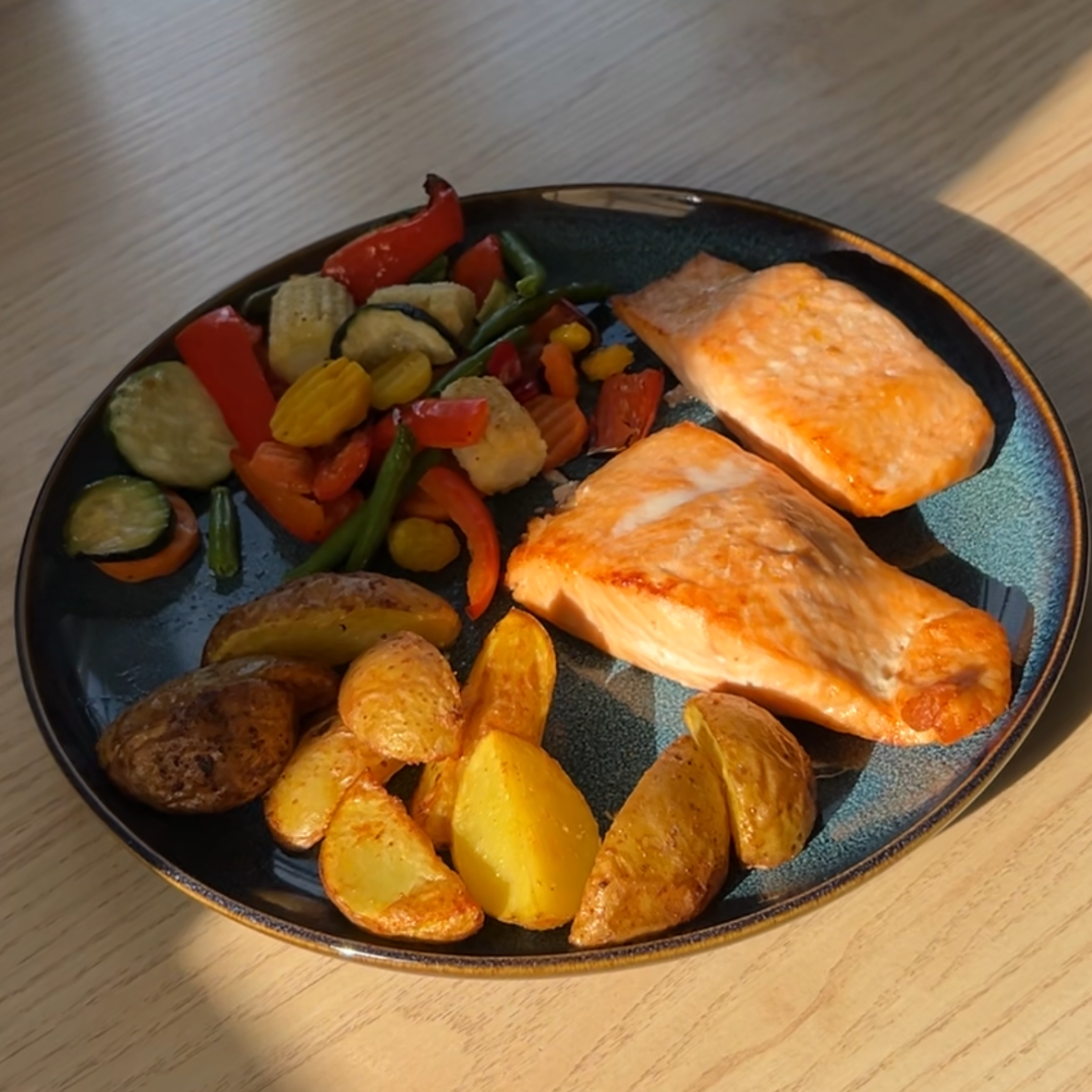 Stackable baskets for even air cooking (x3) 
