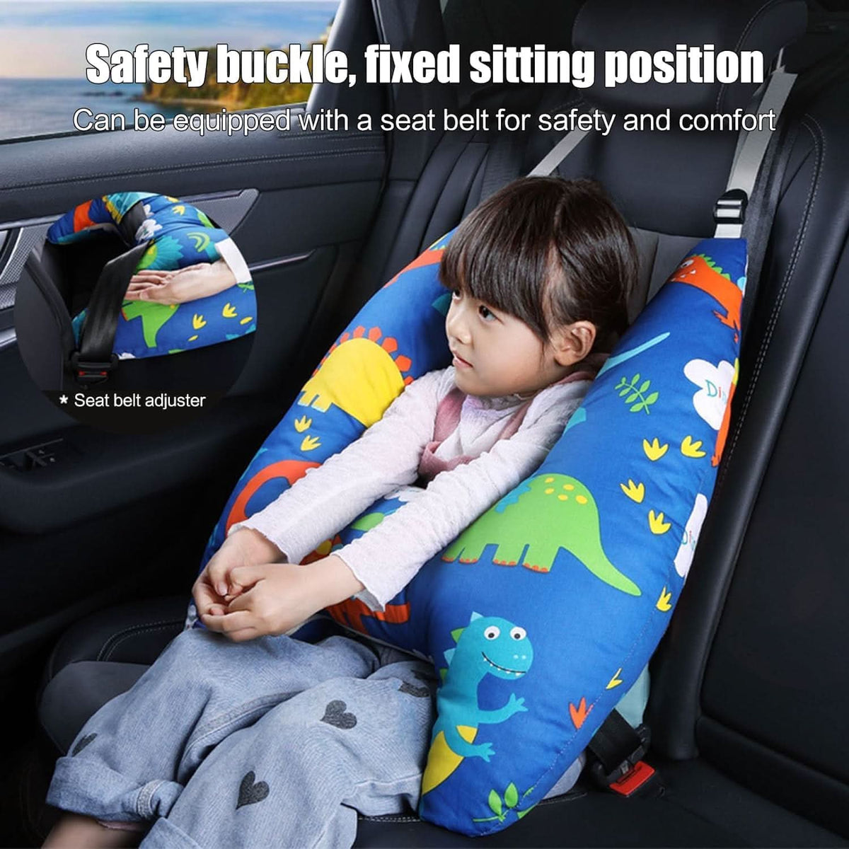 Cuscino da viaggio per bambini con supporto sicuro 
