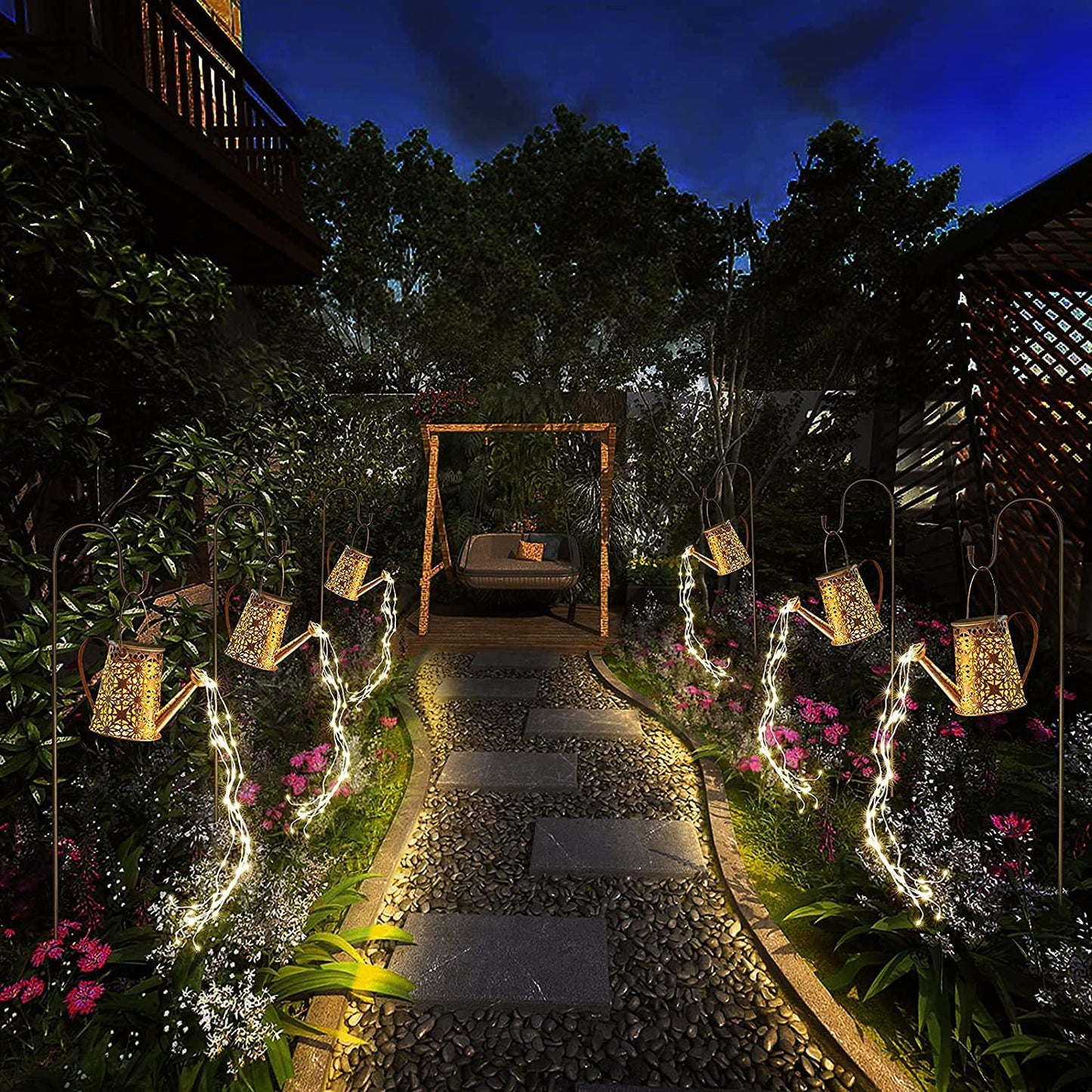 Light-up watering can lantern that transforms your garden into a fairy tale 