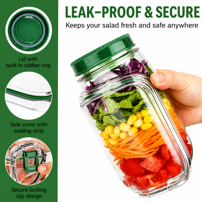 Boîte salade compartimentée – fraîcheur nomade