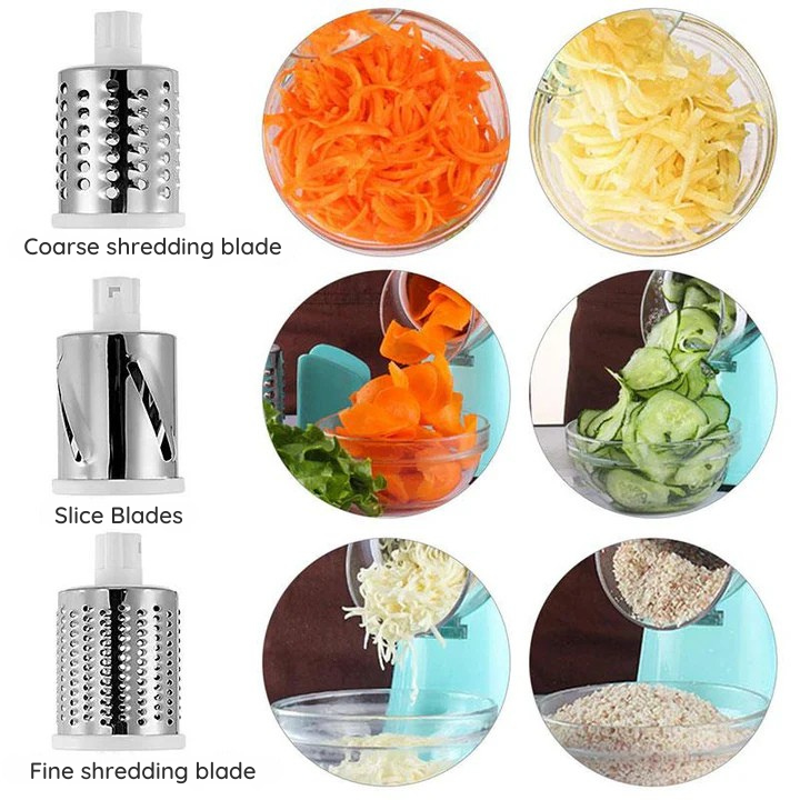 簡単に力を入れずに切ったり、すりおろしたり、スライスしたりできます 