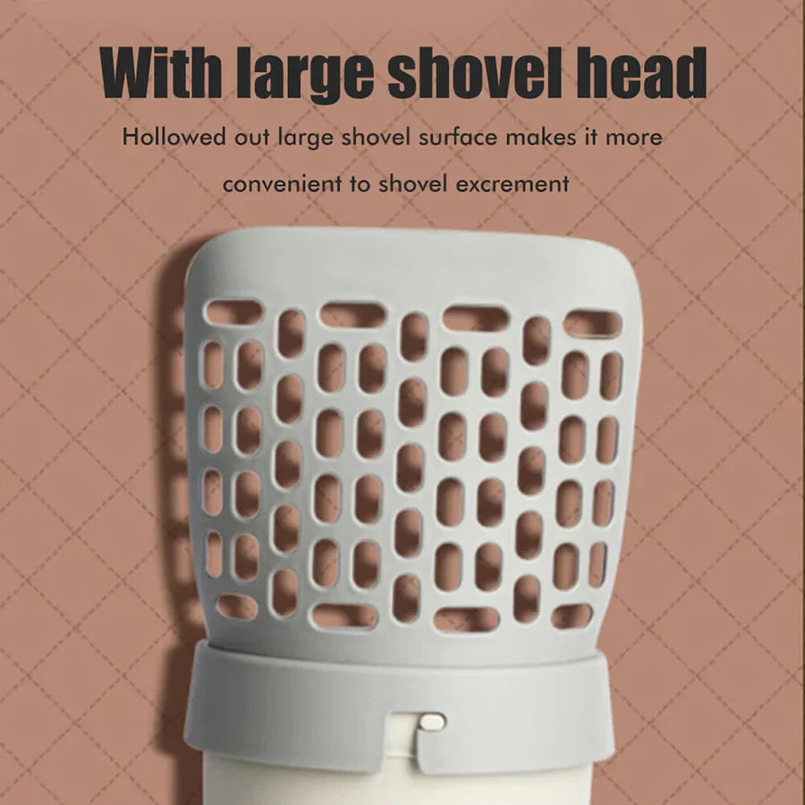 Praktieke kattenbakschep met geïntegreerde zakken 