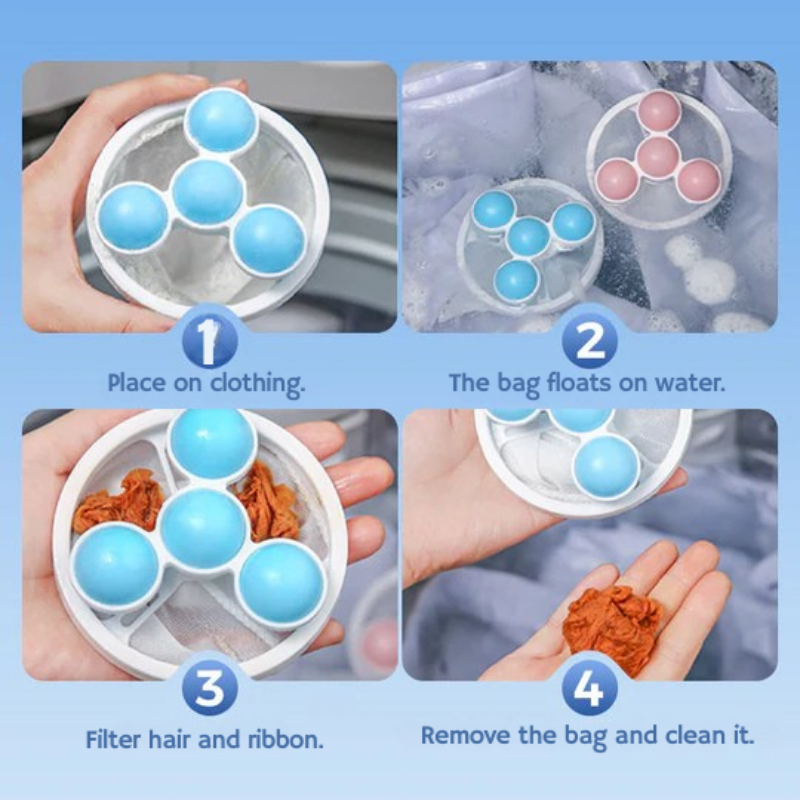 Hiusten ja karvojen sekä jäämien suodatin pesukoneelle 