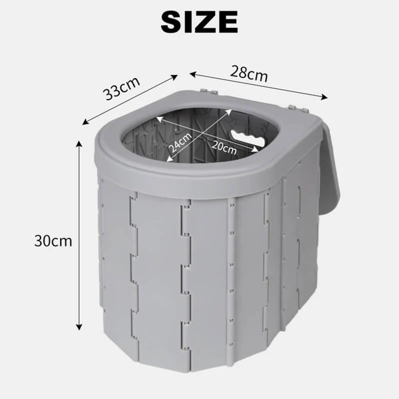 Portable folding toilet
