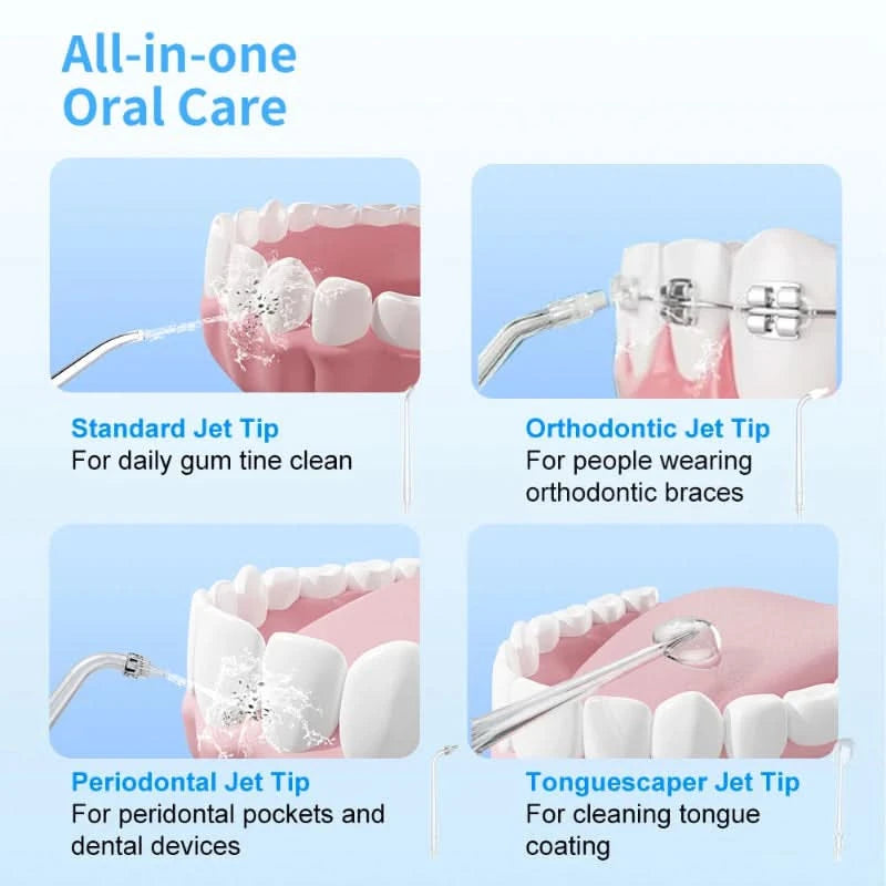 Nabíjateľný Hydropulse na dentálnu starostlivosť 