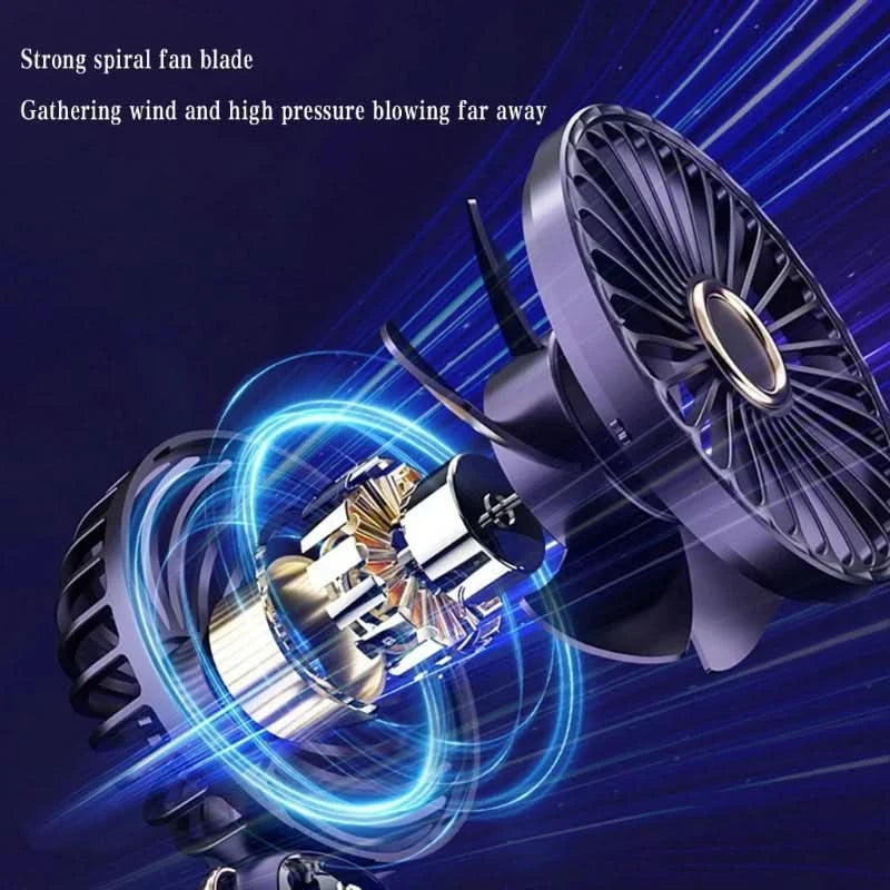 Powerful mini fan with smart LED display 