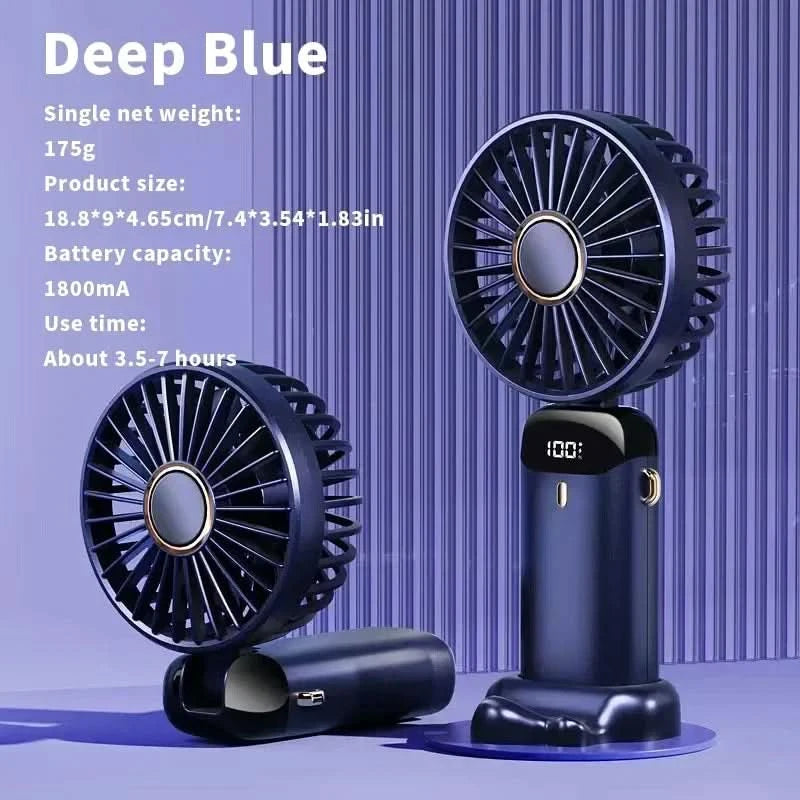 Mini silný ventilátor s inteligentným LED displejom 
