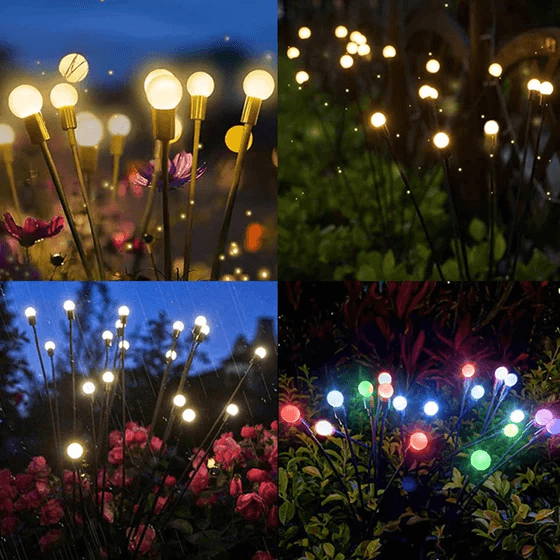 Tuinlampen met vuurvliegjes 