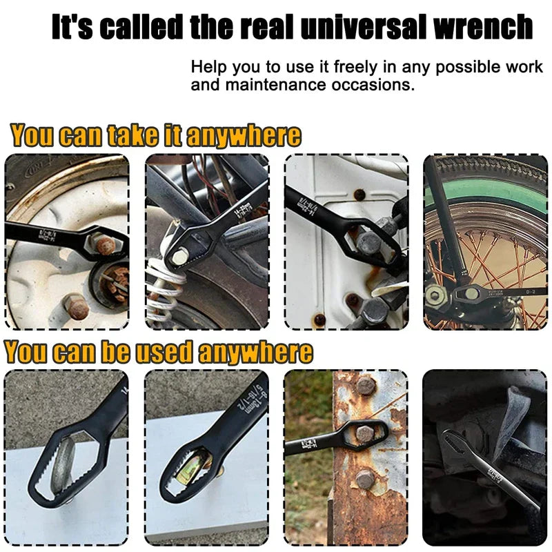 Llave multifuncional robusta para tornillos y tuercas varias 